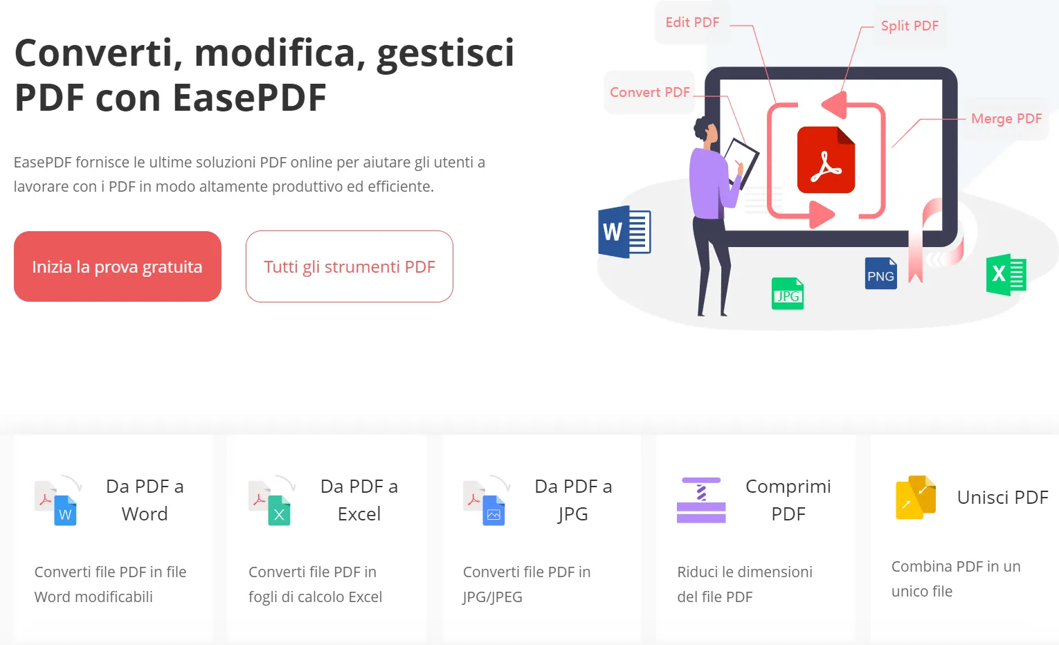 EasePDF convertitore PDF online