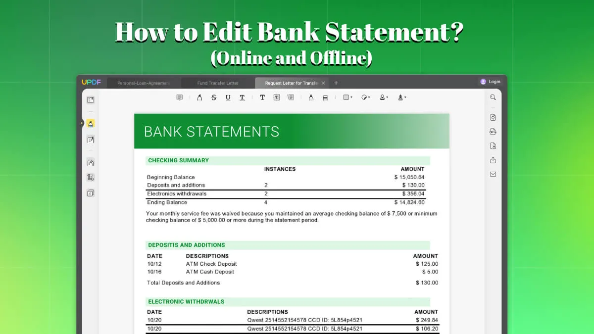 How to Edit Bank Statement? (Online and Offline)