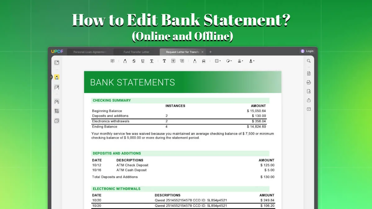 How to Edit Bank Statement? (Step by Step)