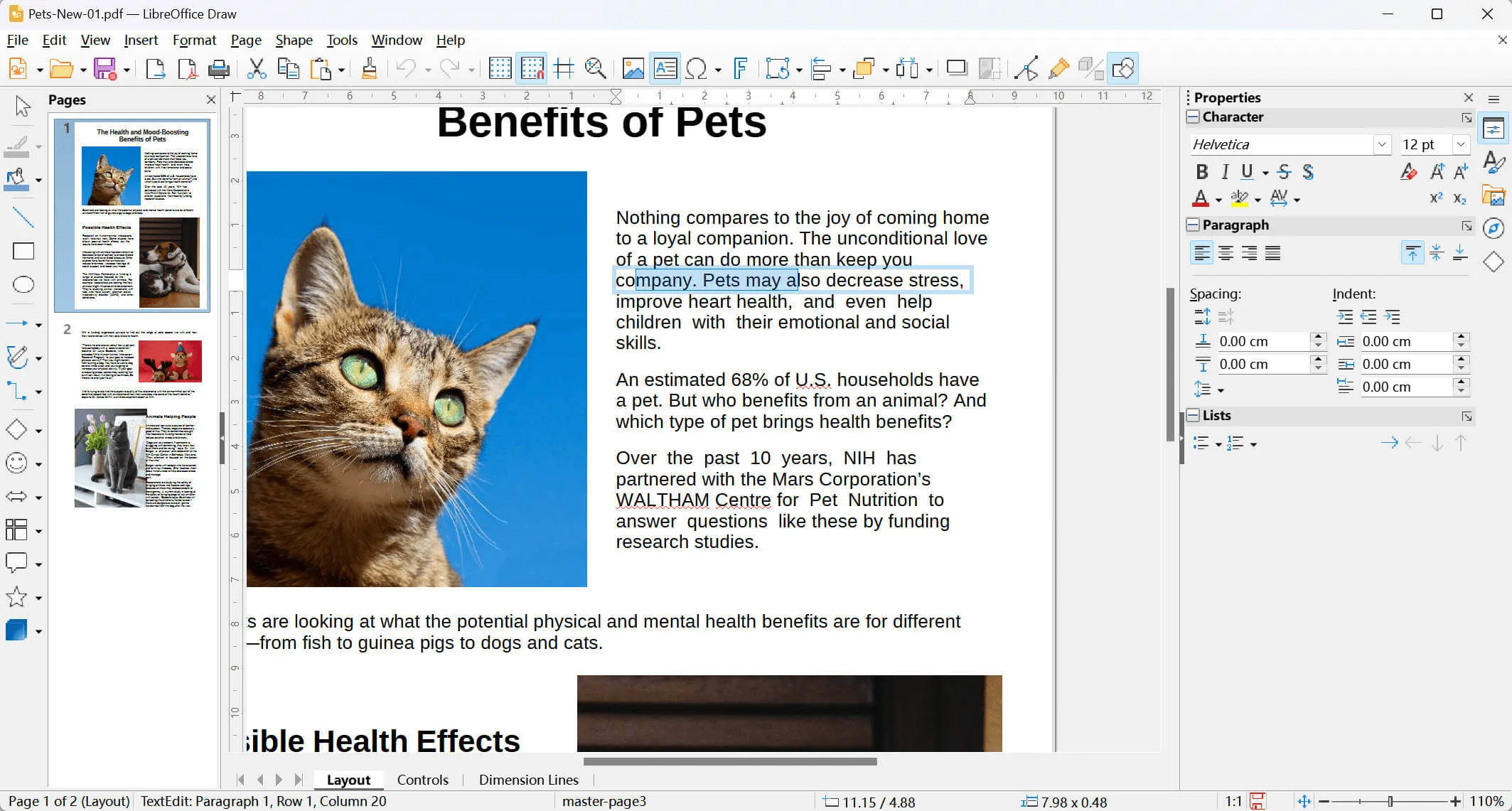 Create PDF files from LibreOffice Impress presentations - novaPDF