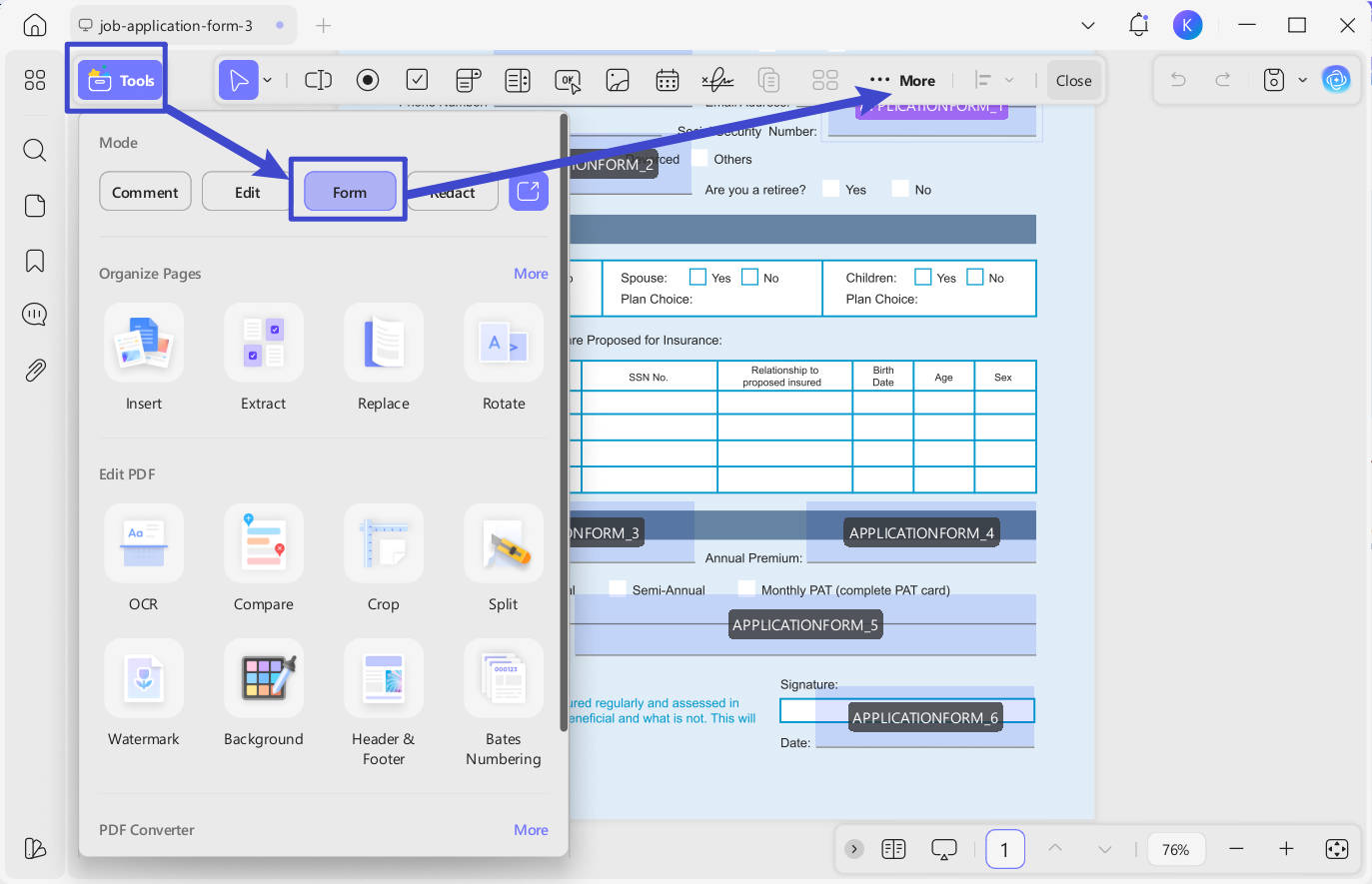 find form fields 