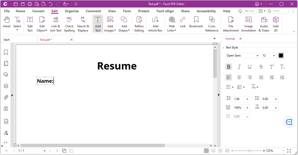 resume editor online free pdf