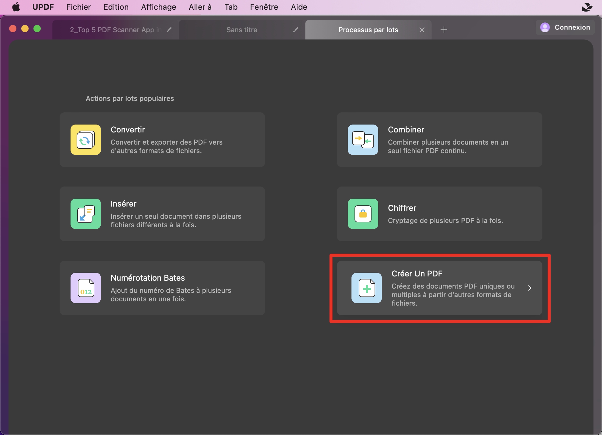 créer plusieurs pdf mac