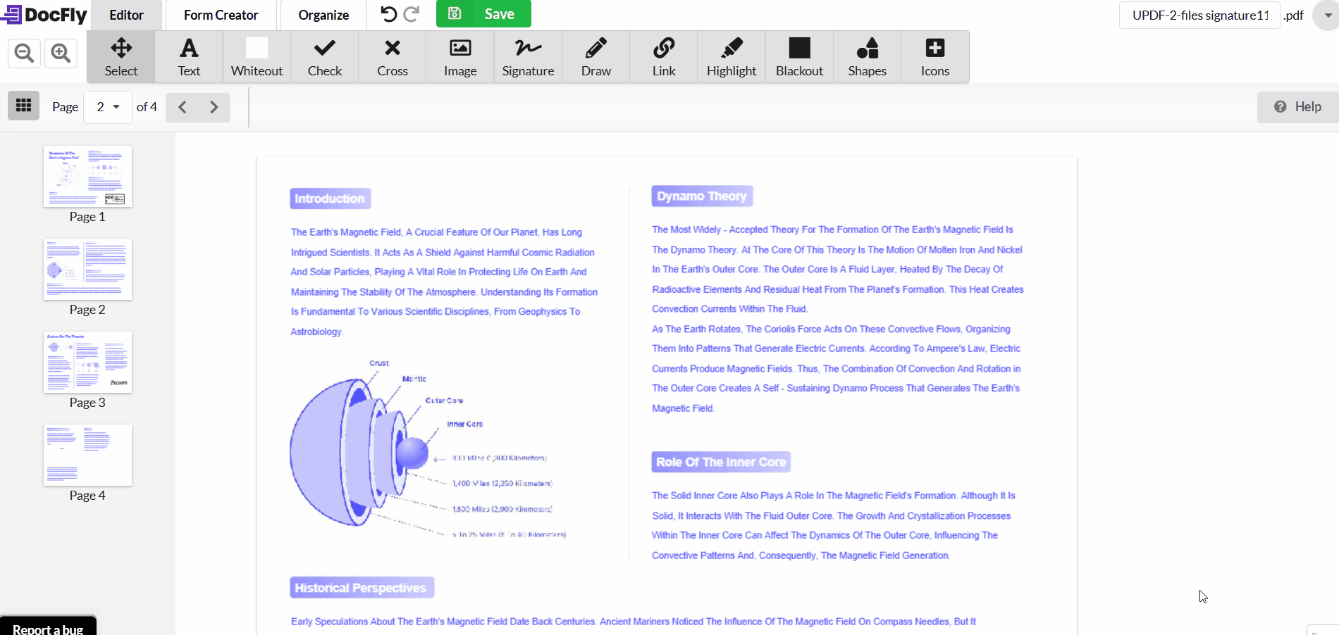 add text signature pdf pages docfly