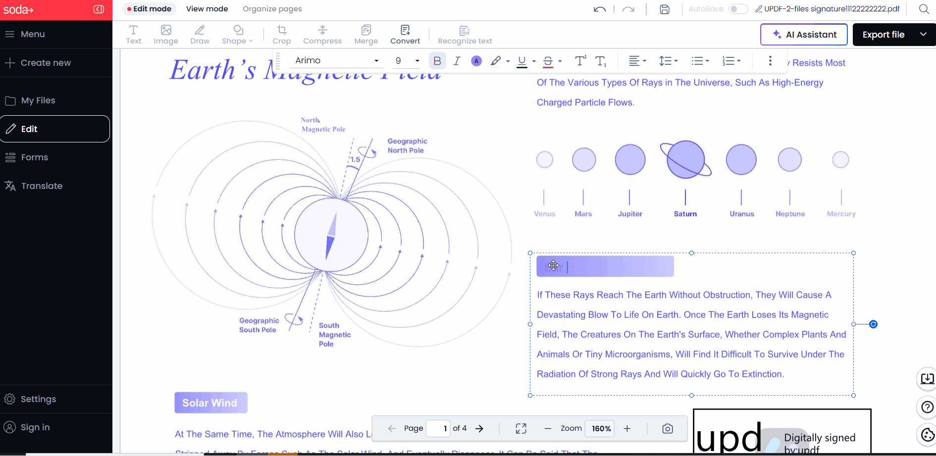 using soda pdf online add text pdf