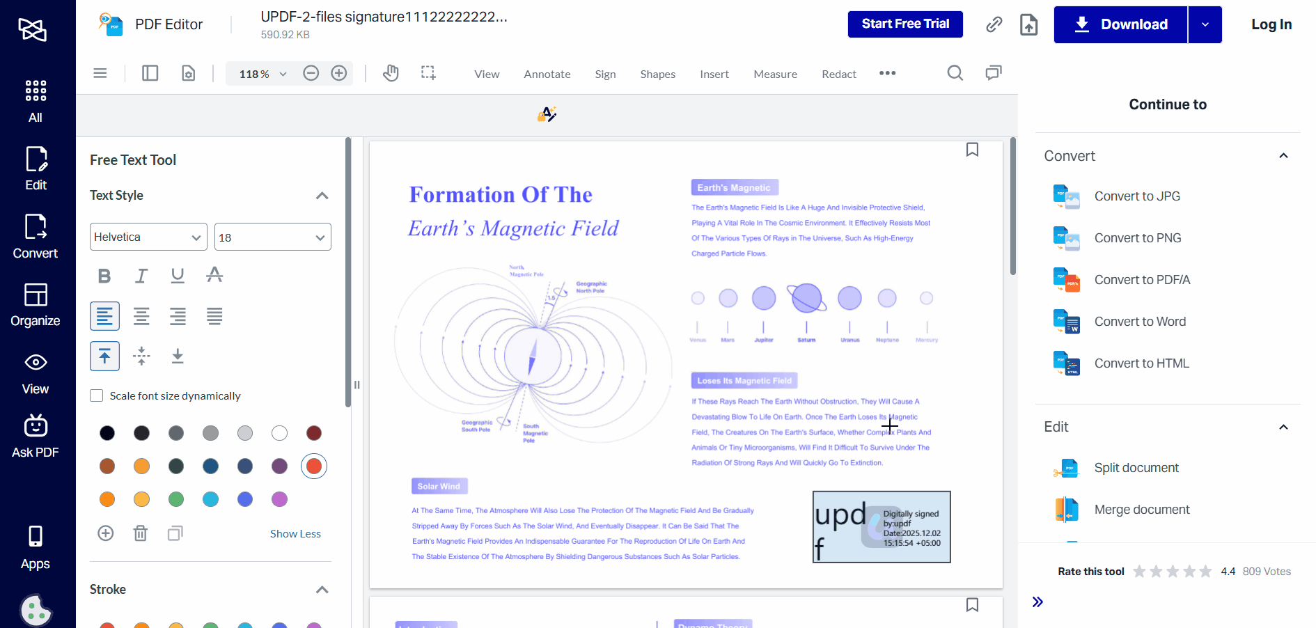 xodo online tool add new text box