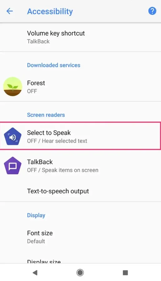 text to speech google docs select to speak