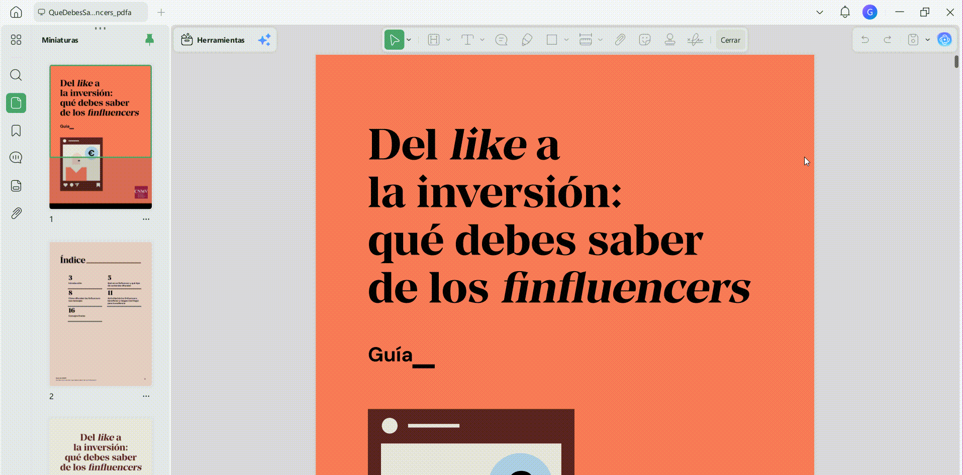 Guardar y reabrir una copia editable del PDF