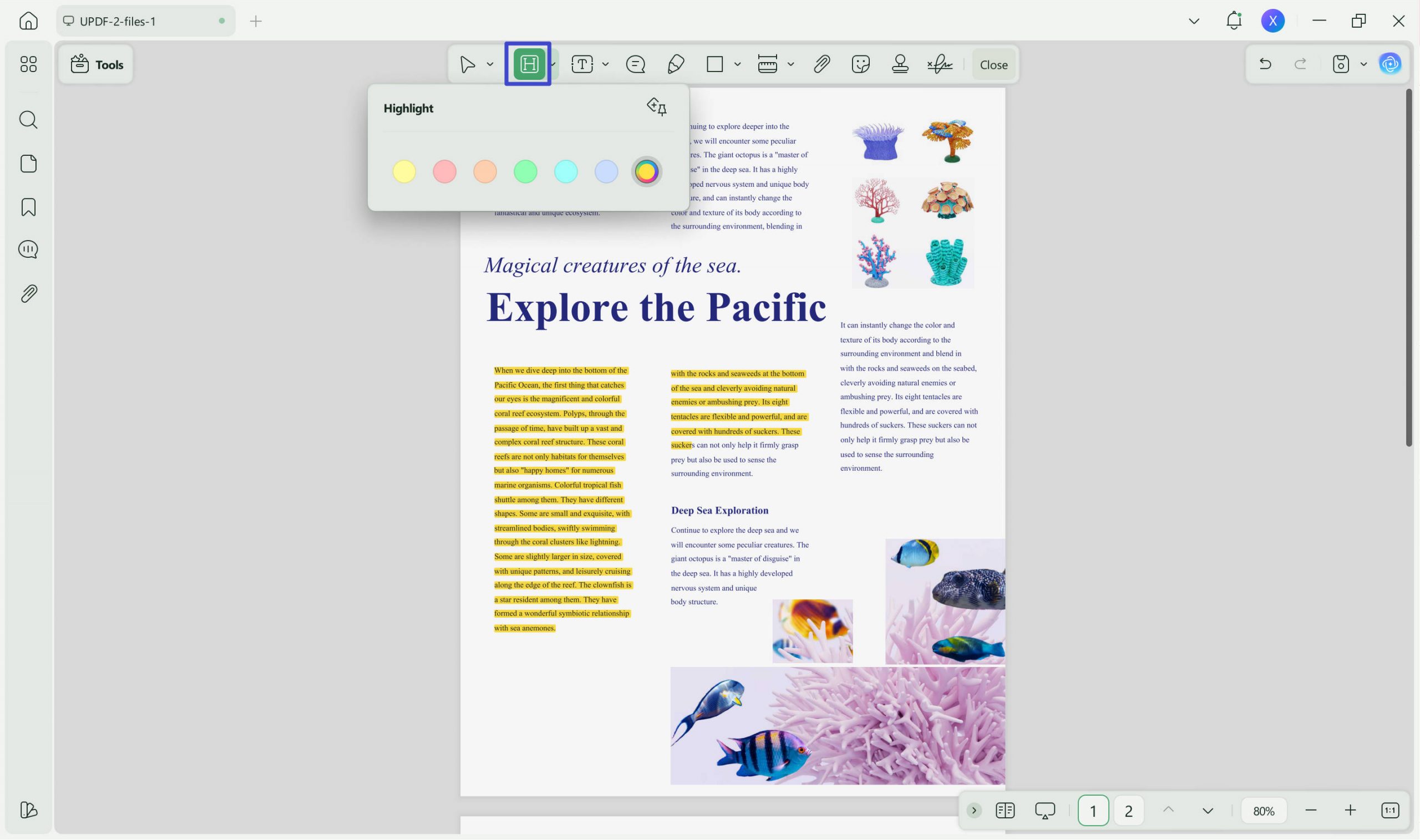 highlight in adobe highlight icon updf