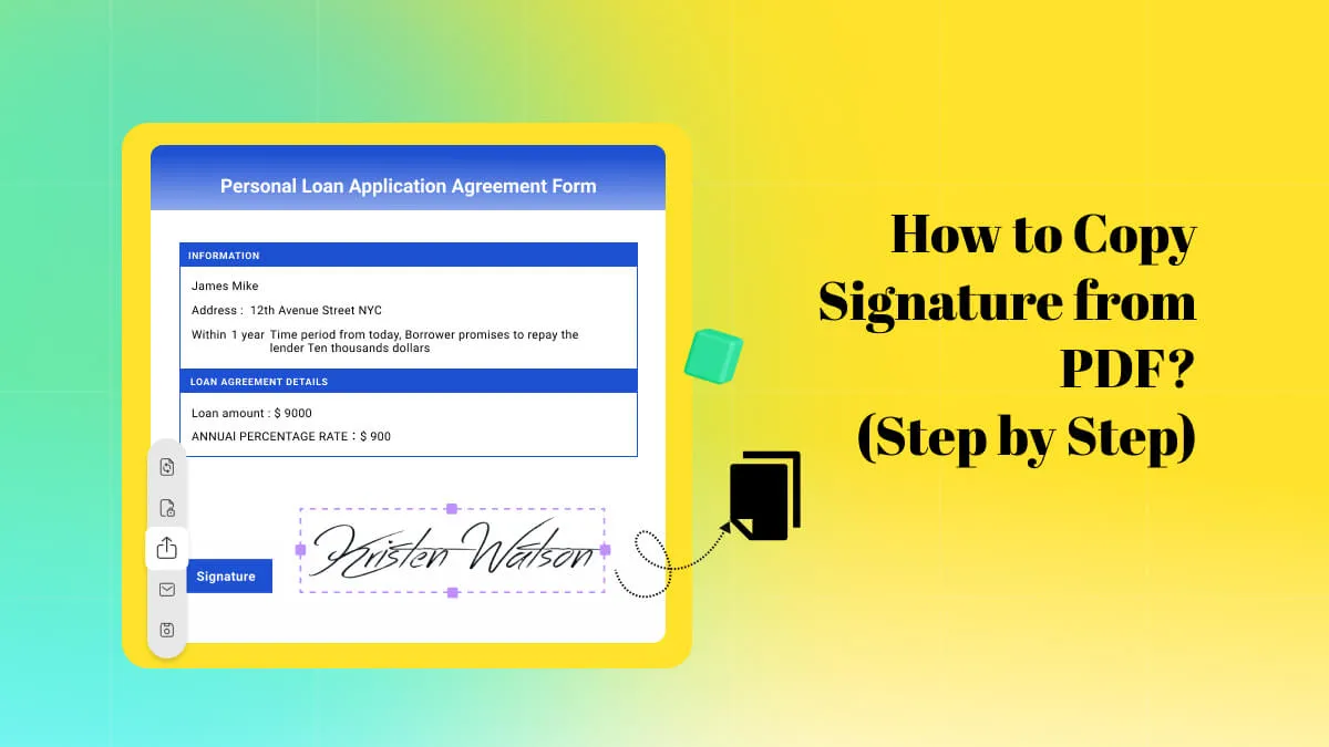 Comment copier une signature sur un PDF (Étape par étape)