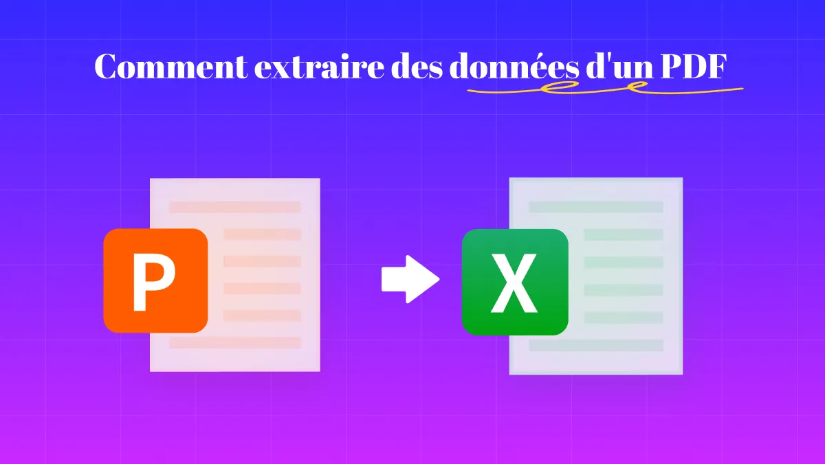 Comment extraire des données d'un PDF vers Execl facilement