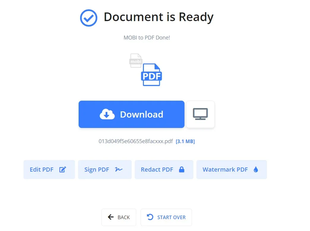 mobi to pdf i2PDF