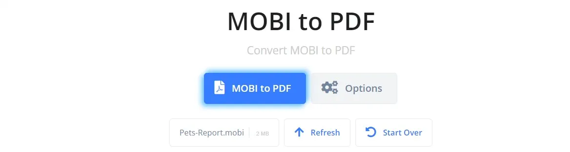 mobi to pdf