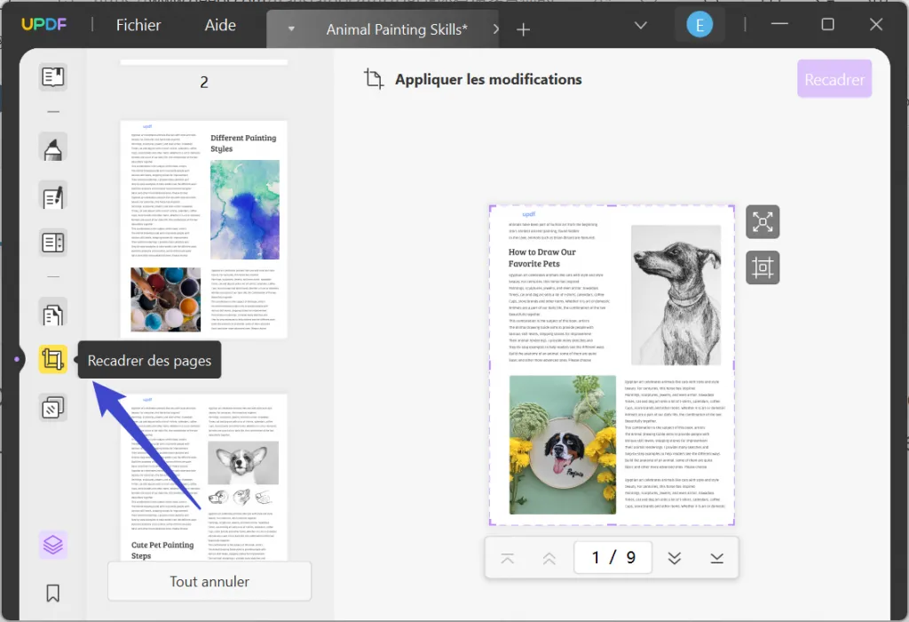 supprimer numérotation pdf