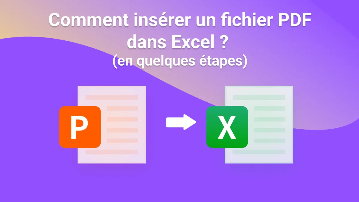 Comment insérer un PDF dans Excel?