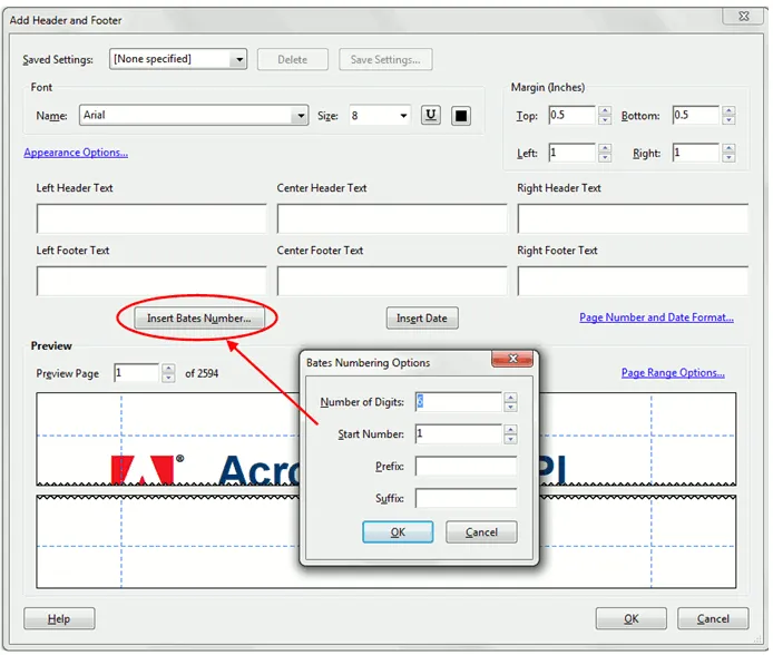 Ajouter des numérotations Bates aux PDF avec Adobe Acrobat