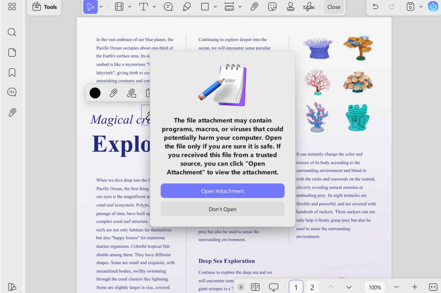 Open File Attachment Two Easy Ways to Open Attachments in PDF Files - UPDF