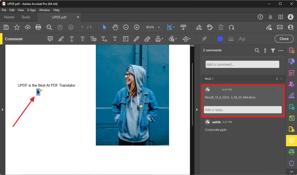 aprire gli allegati pdf in Adobe