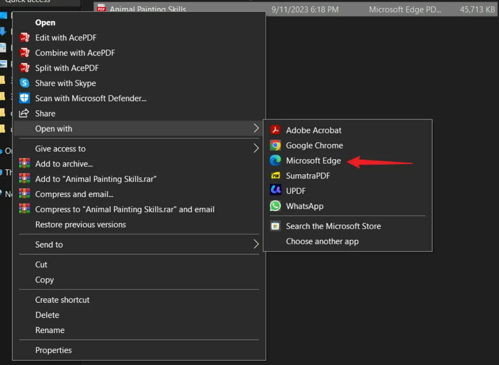 how to print pdf without margins open with edge