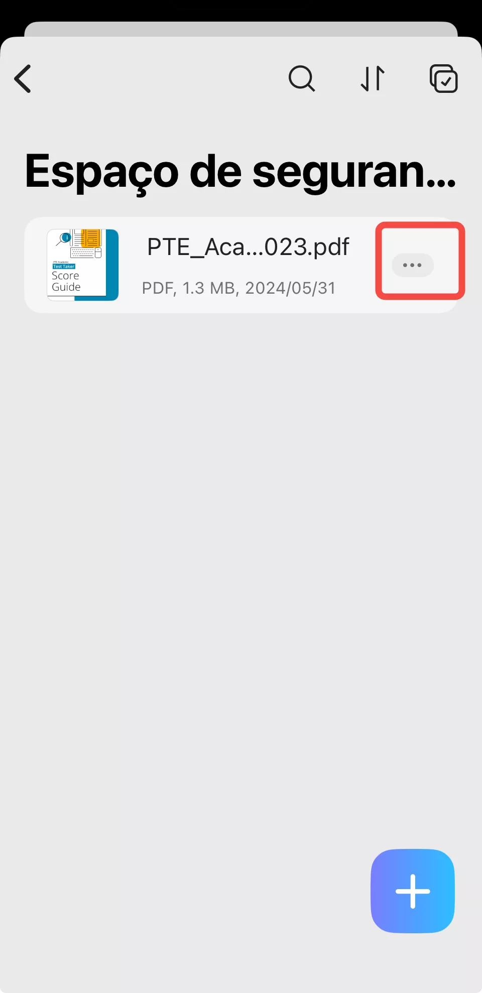 operações em arquivo único