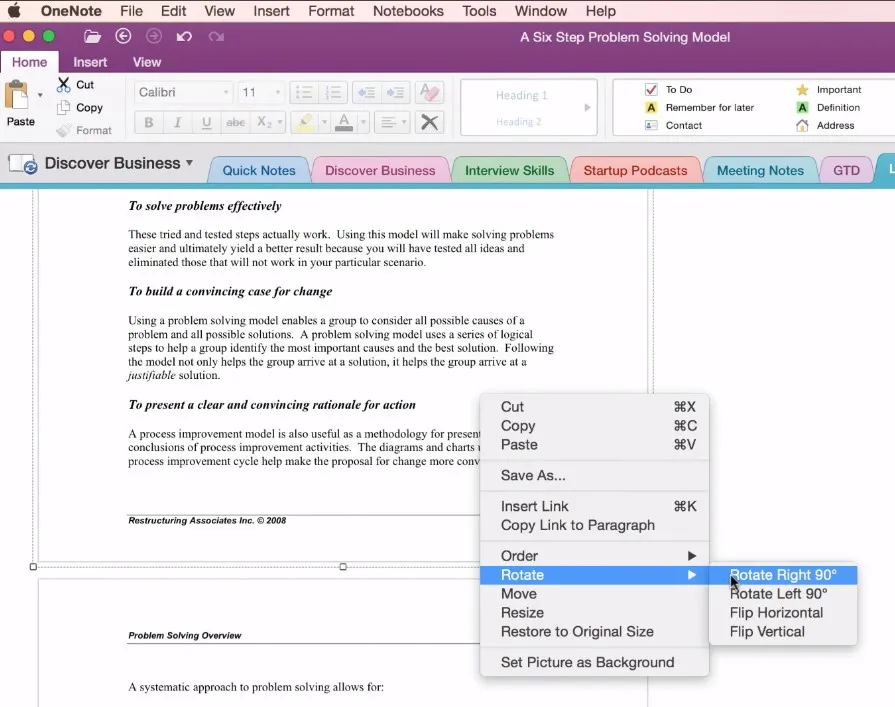 onenote 旋轉 pdf