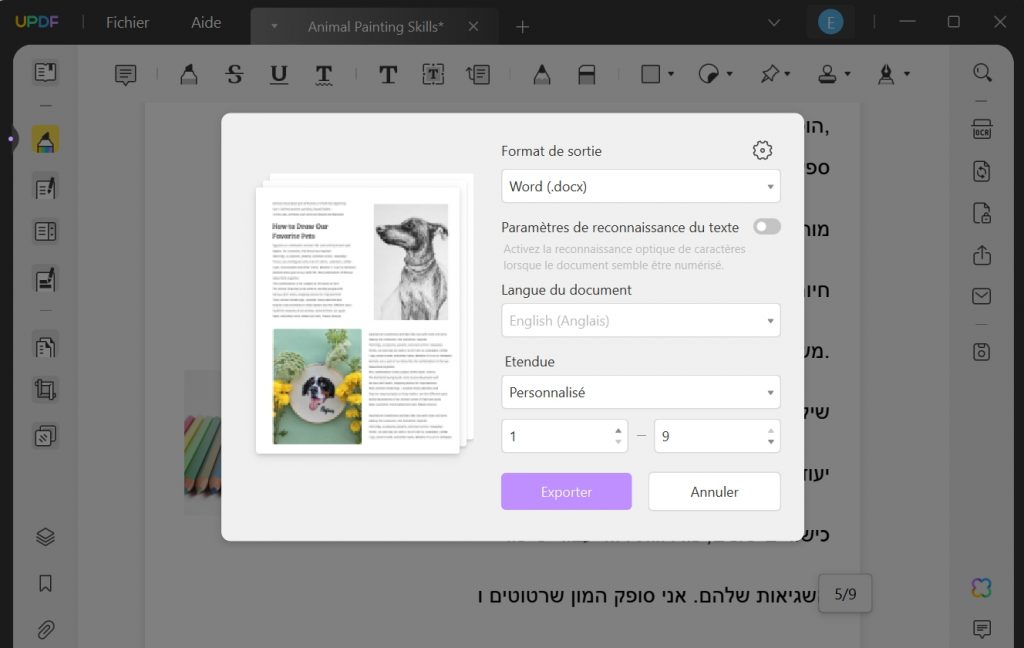 pdf en word hébreu