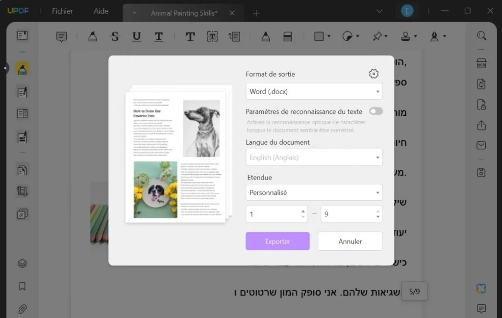 pdf en word hébreu