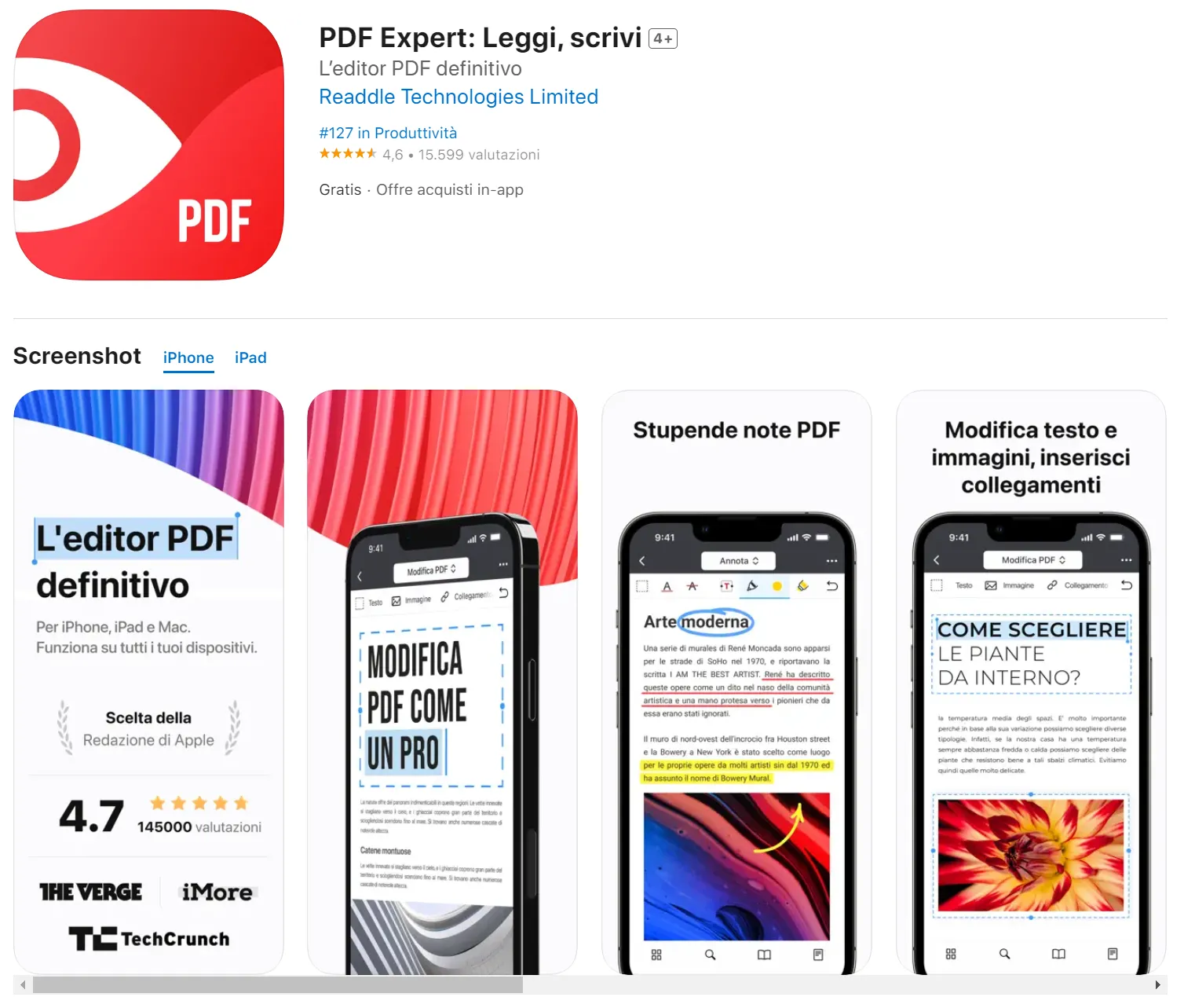 migliore convertitore PDF per iPhone PDF Expert