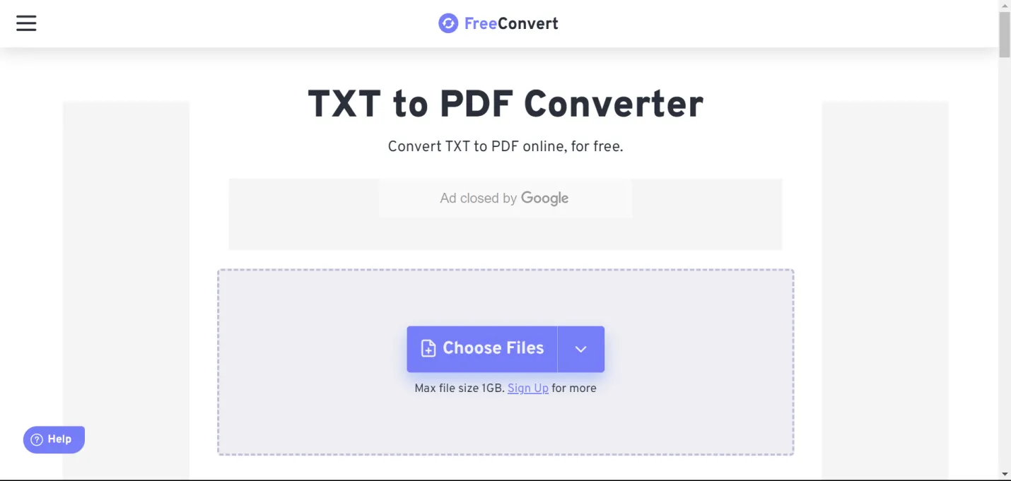 txt to pdf freeconvert