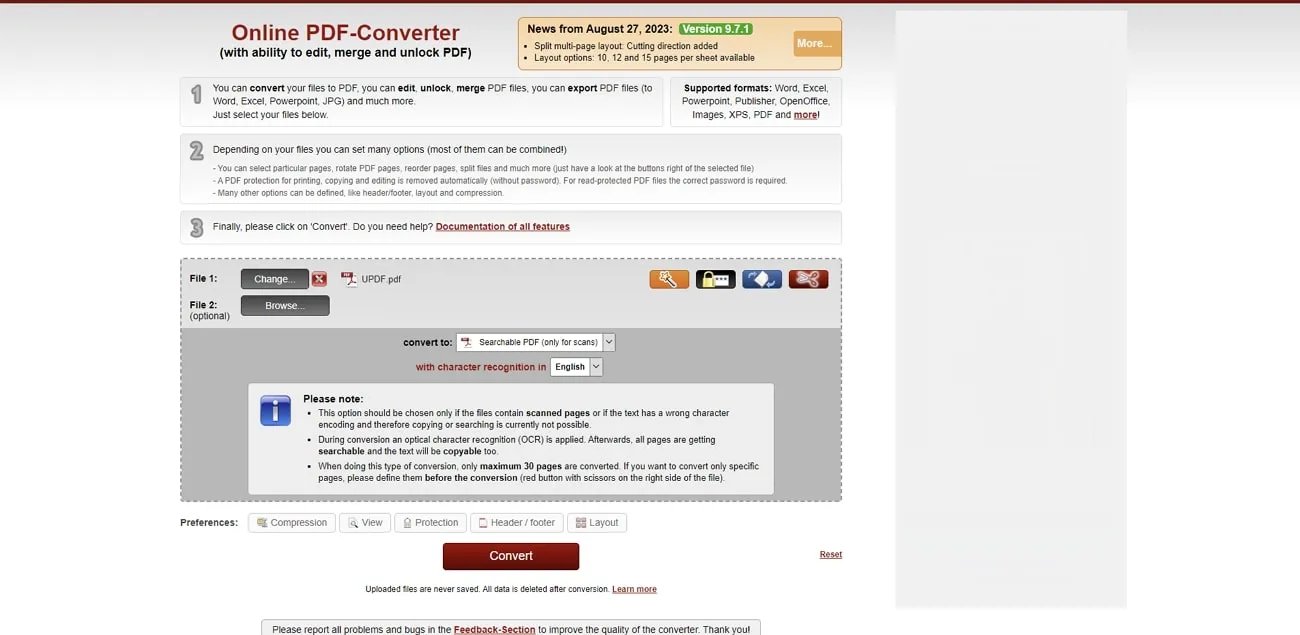 online2pdf converter online ocr