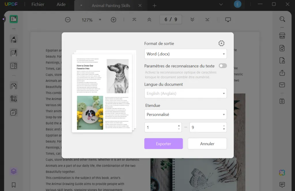 importer un pdf sur word  