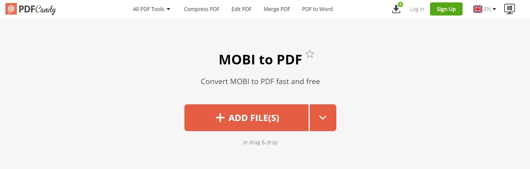 mobi to pdf