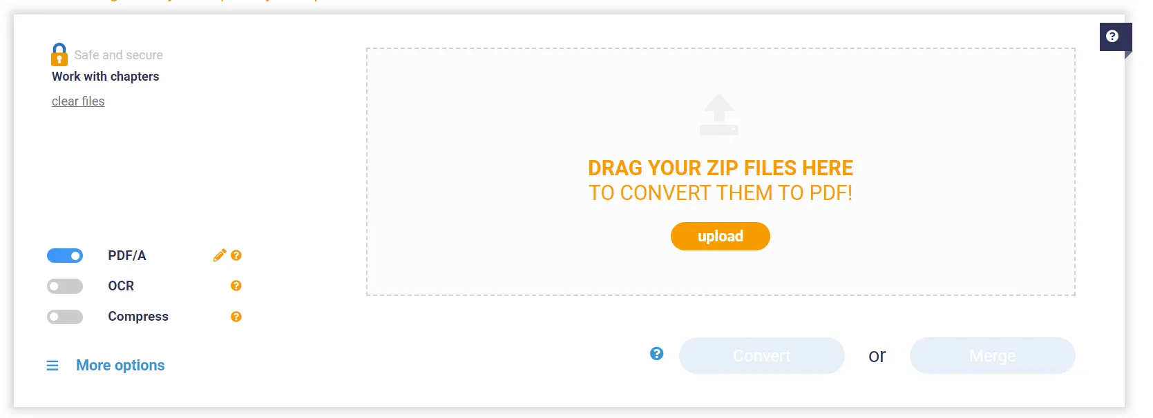 Convertir fichier ZIP en PDF avec PDFEN en ligne
