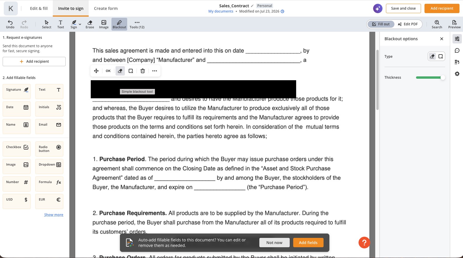 pdffiller redaction tools