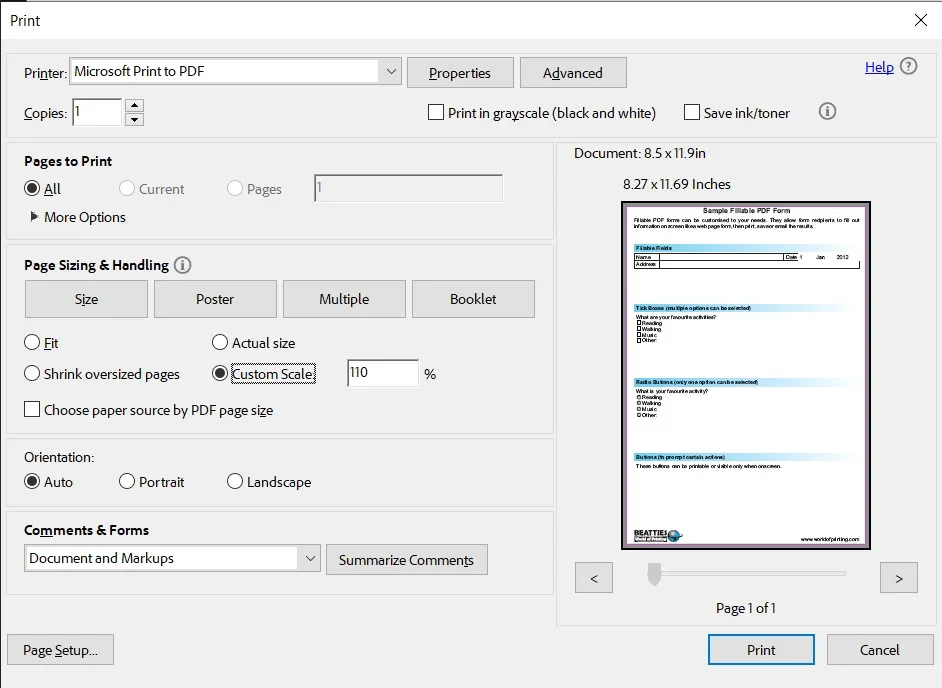 Imprimer un PDF sans marges avec Adobe Reader