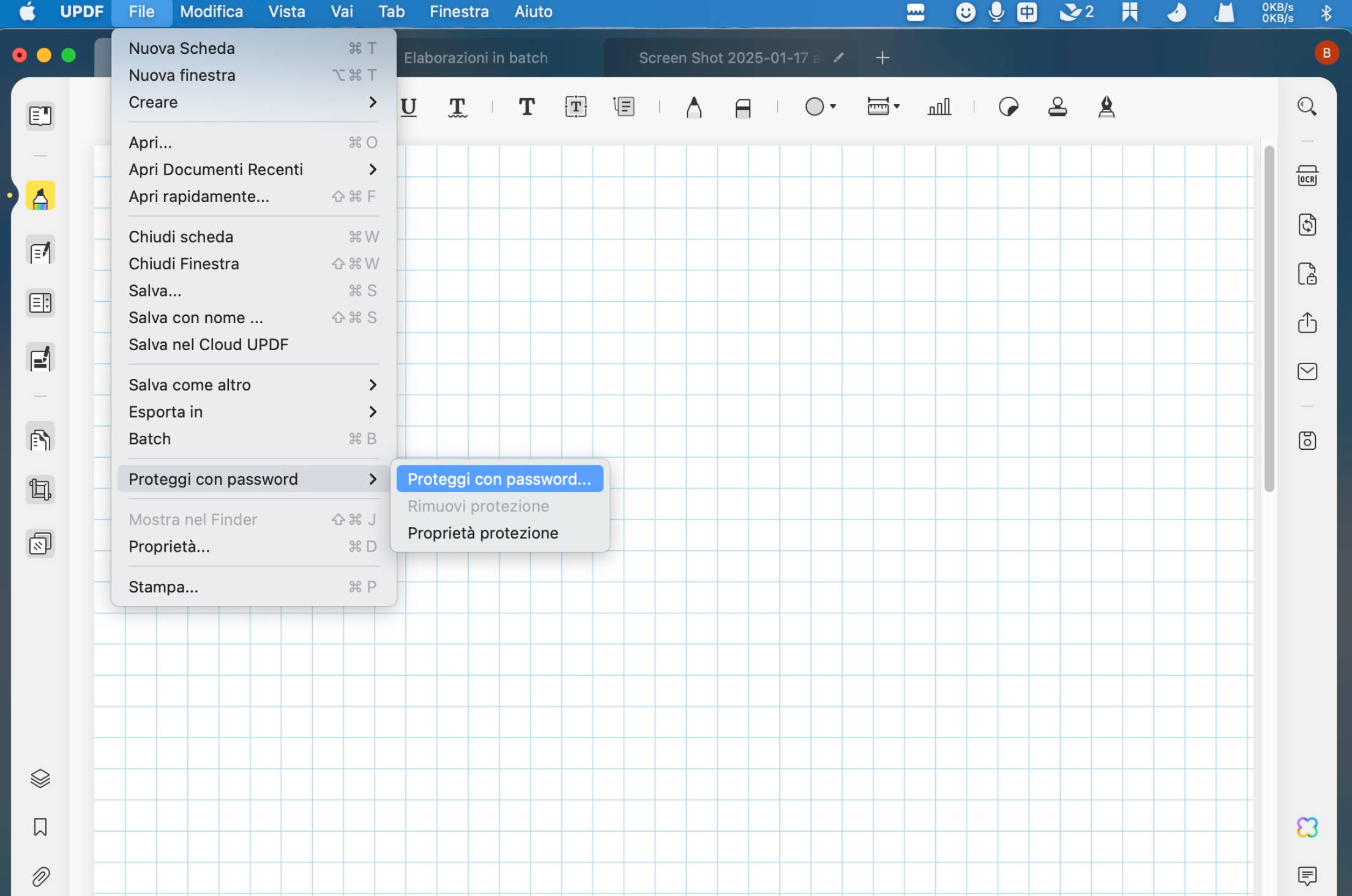 Crea PDF protetto da password con Mac