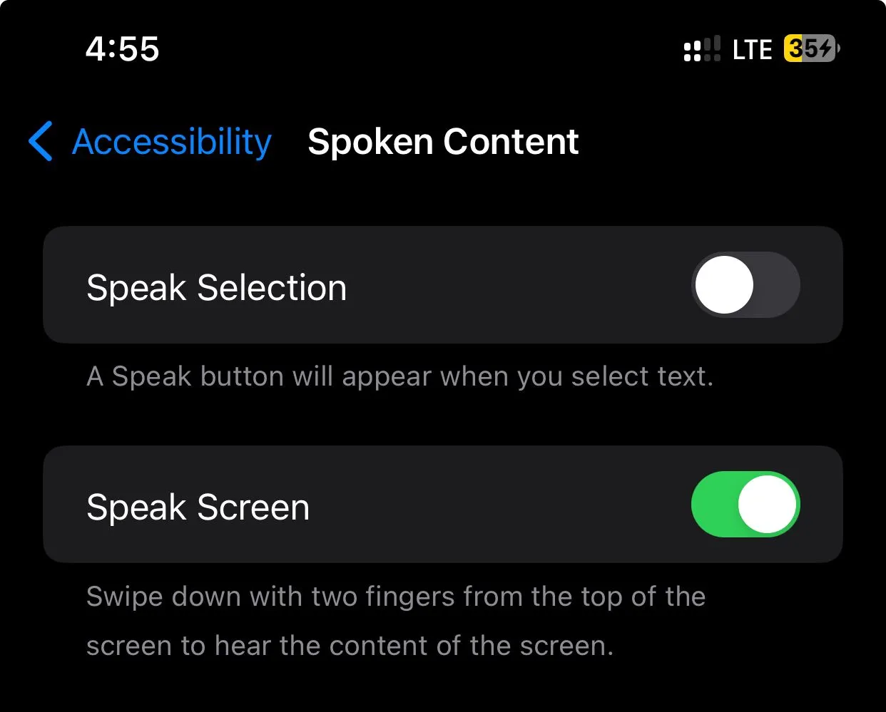 iphone read pdf aloud with default speaking feature