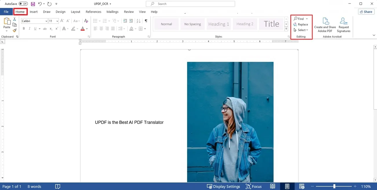 how to redact in word using replace feature