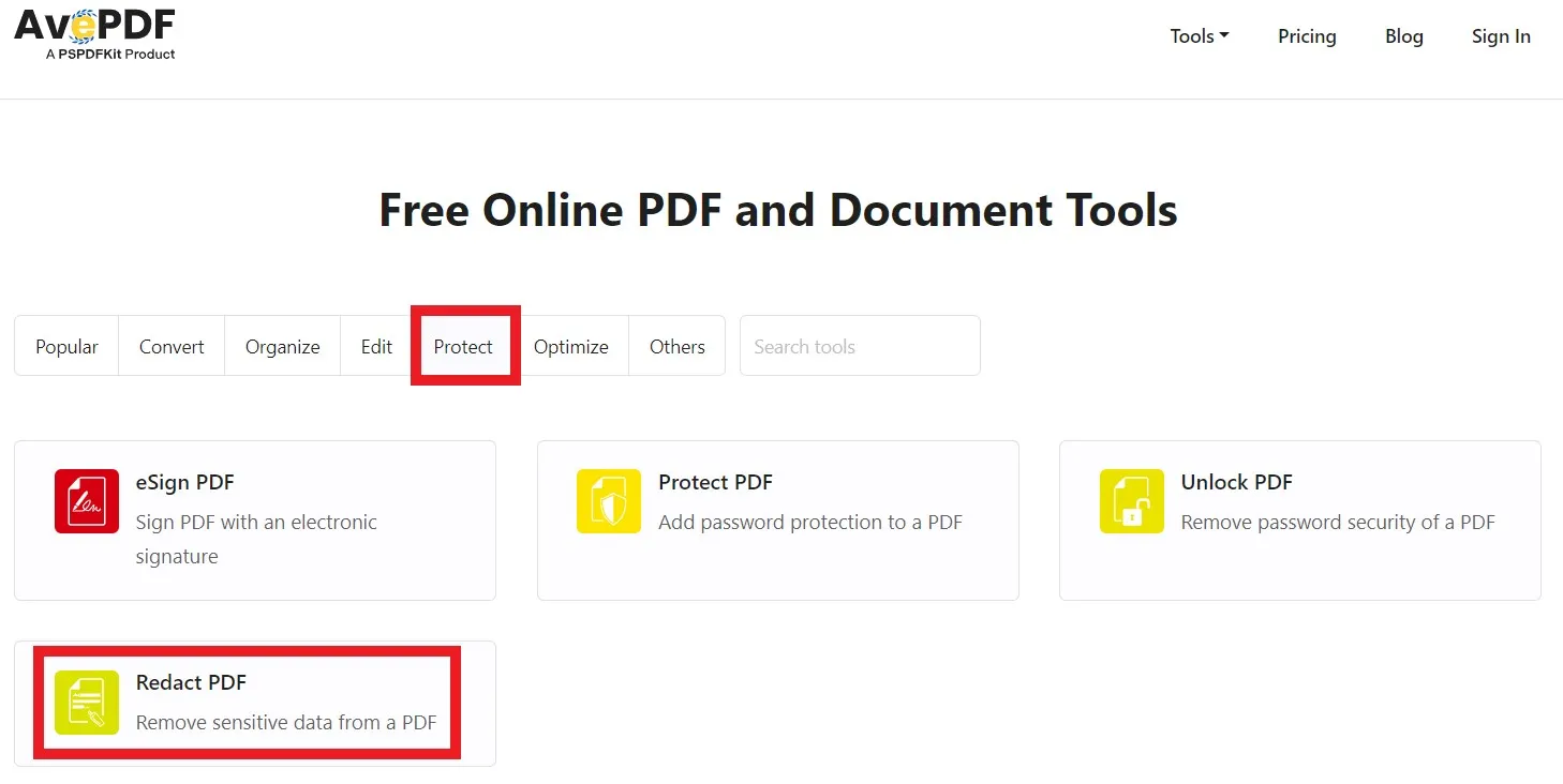 redact pdf free windows 10 avepdf