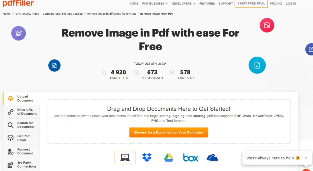 pdf影像去除器 pdffiller 線上 pdf影像去除器