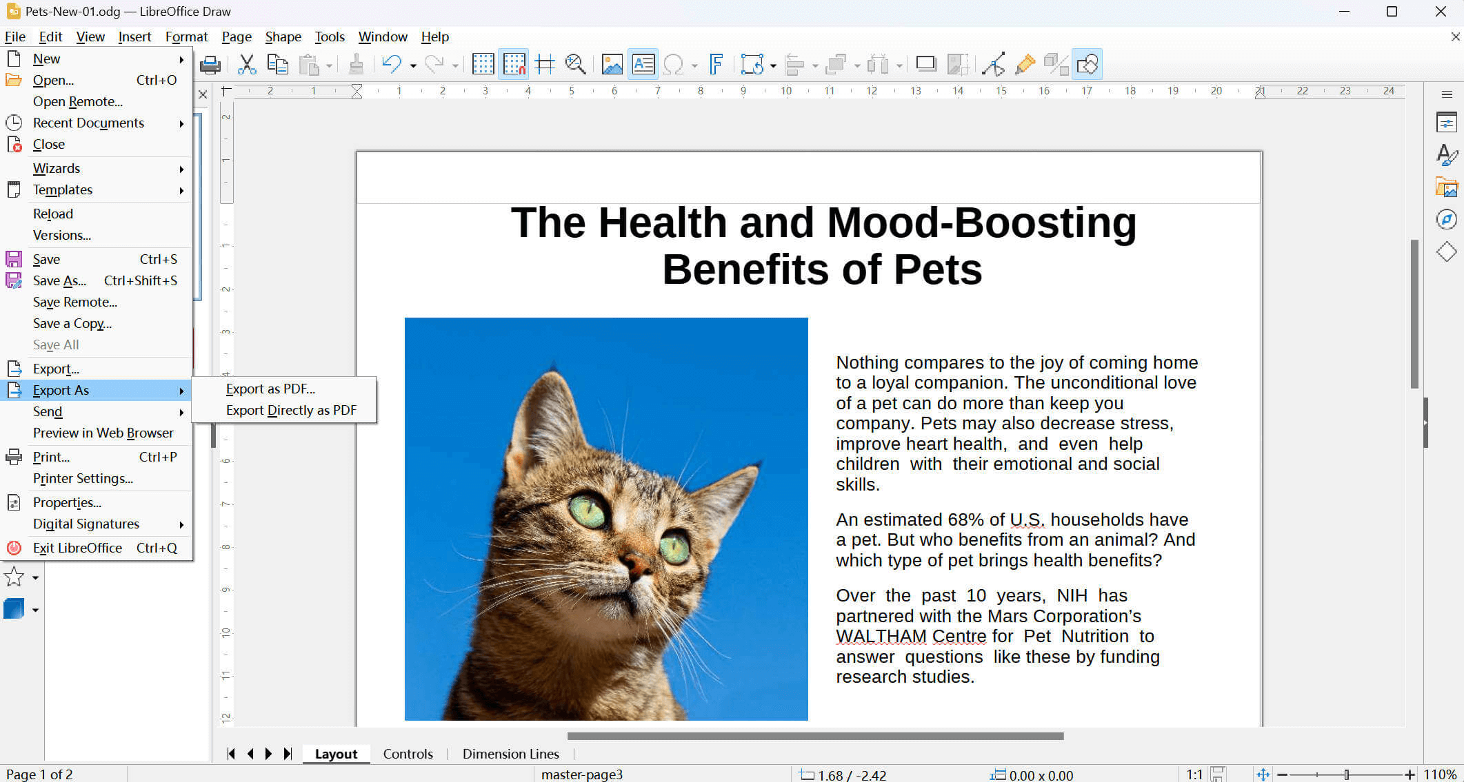 Editor de PDF do LibreOffice
