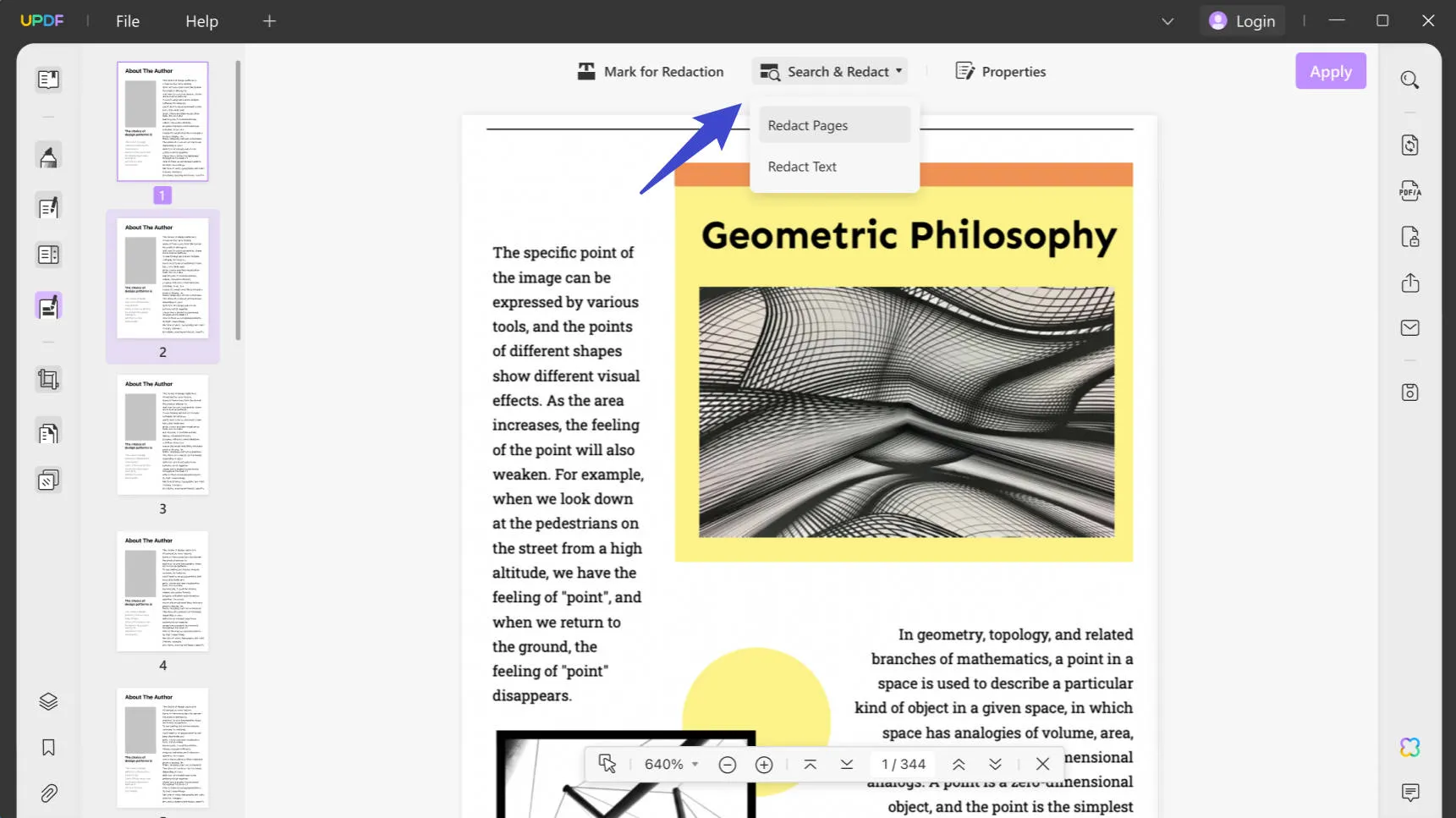 censurar el texto del PDF