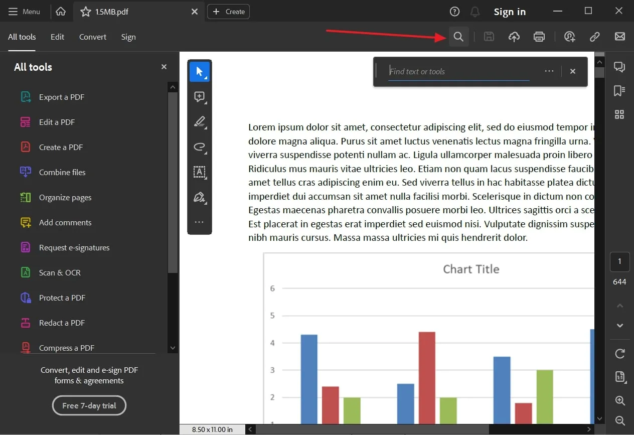 replace words in pdf search in adobe