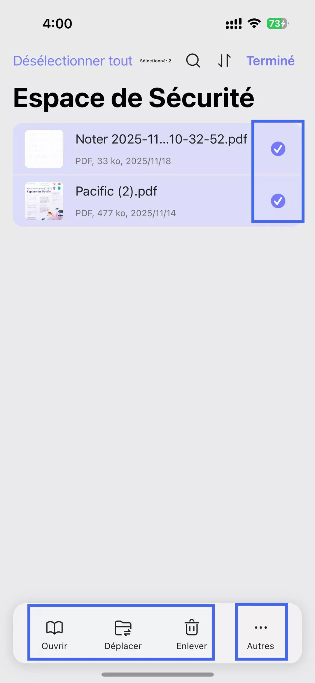 opérations sur plusieurs fichiers