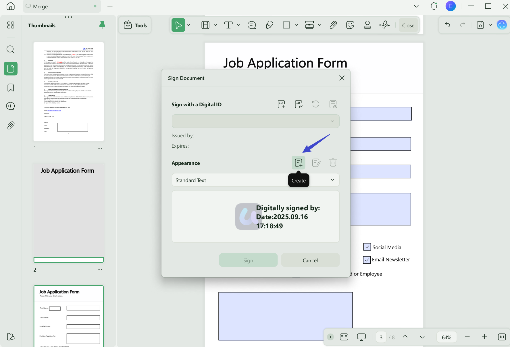 how to do digital signature