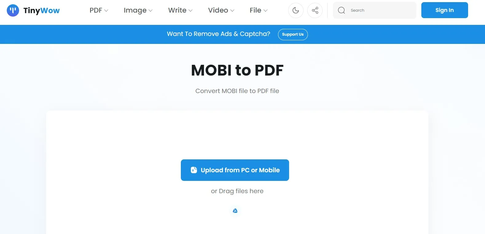 MOBI to PDF