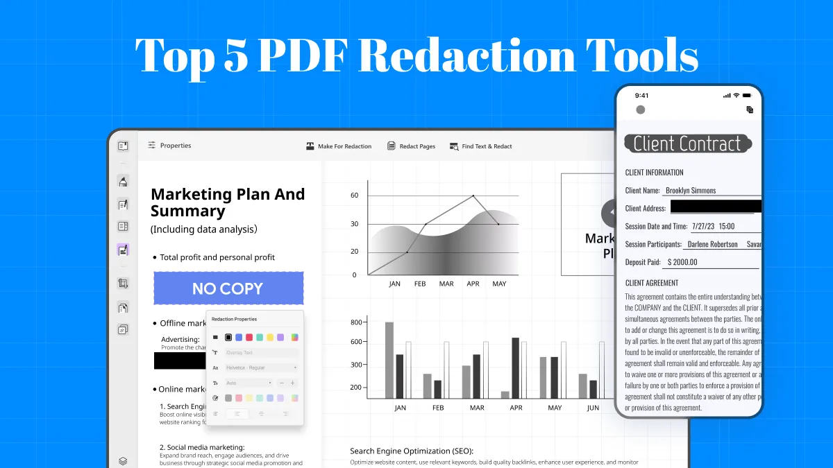 PDF redaction tools
