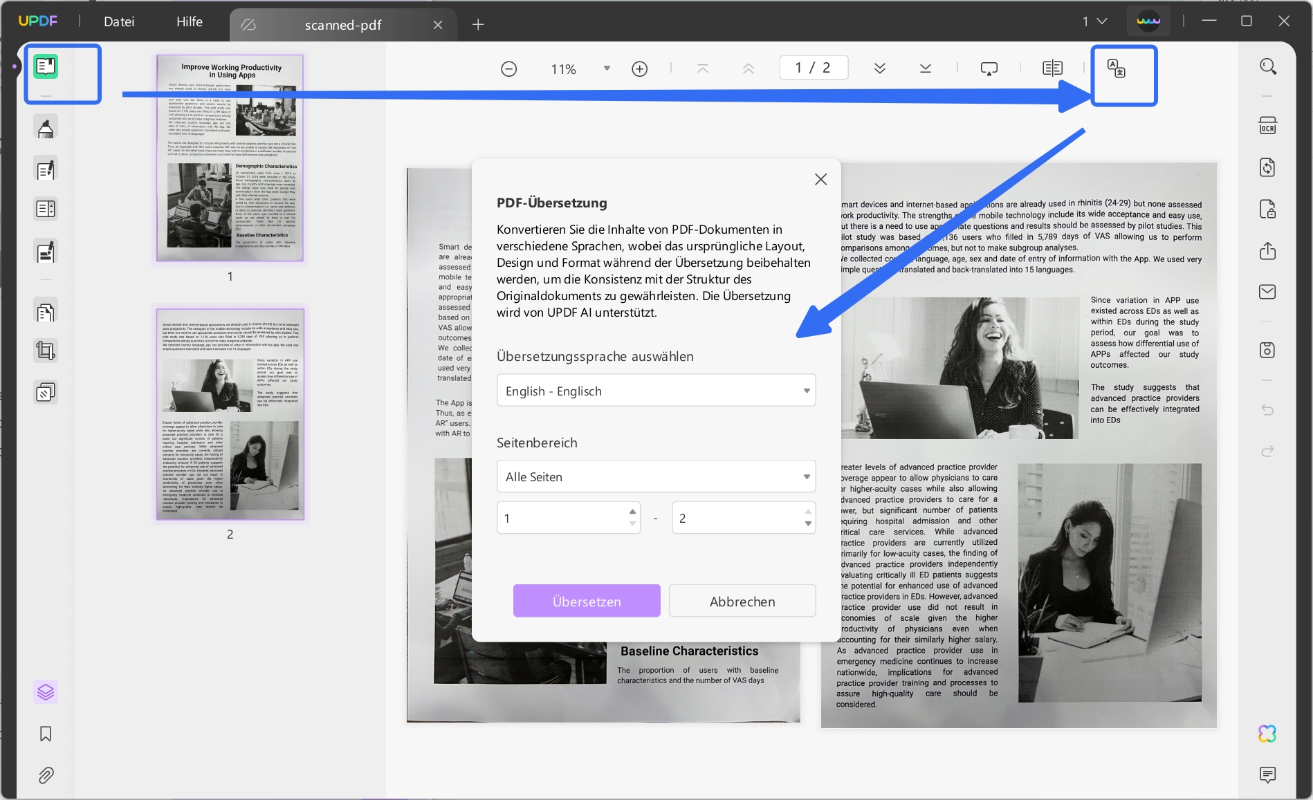 PDF-Übersetzung