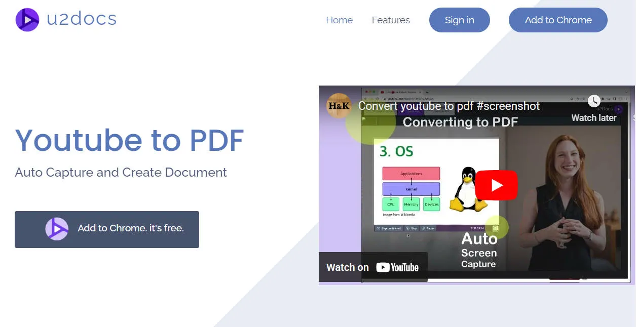 video to pdf converter U2docs