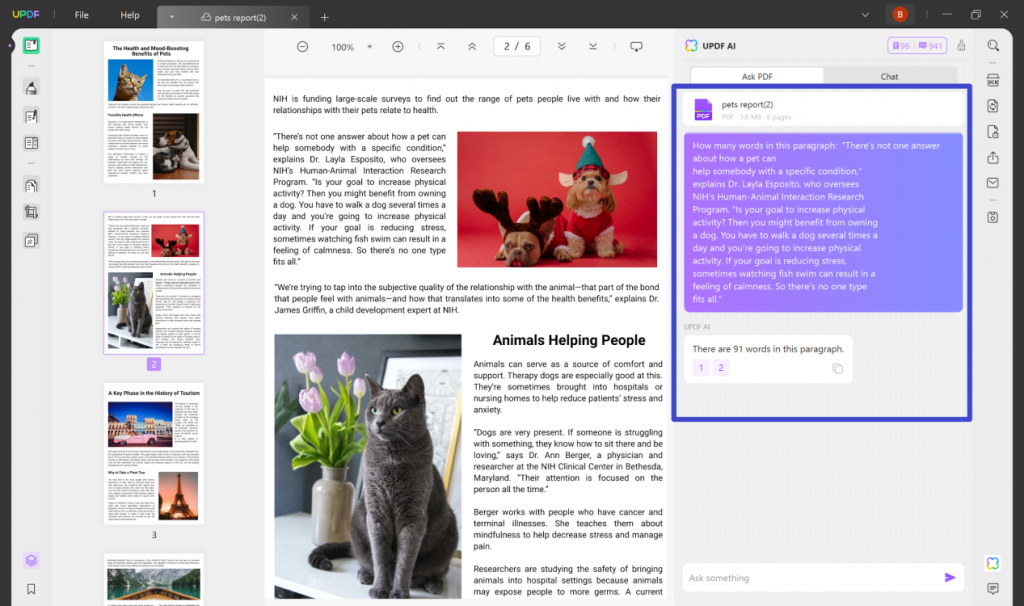 How to do word count in pdf what is the shortcut updf